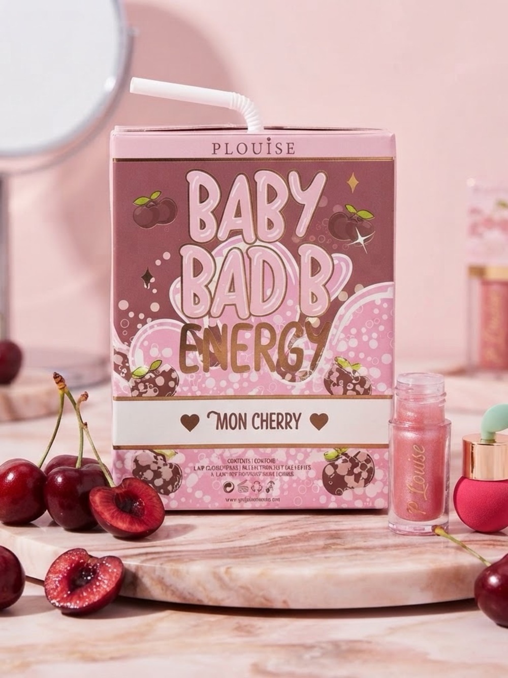 Louis Vuitton Baby Bad B Energy Lip Conditioner & Oil Gloss - Mon Cherry (Pink)